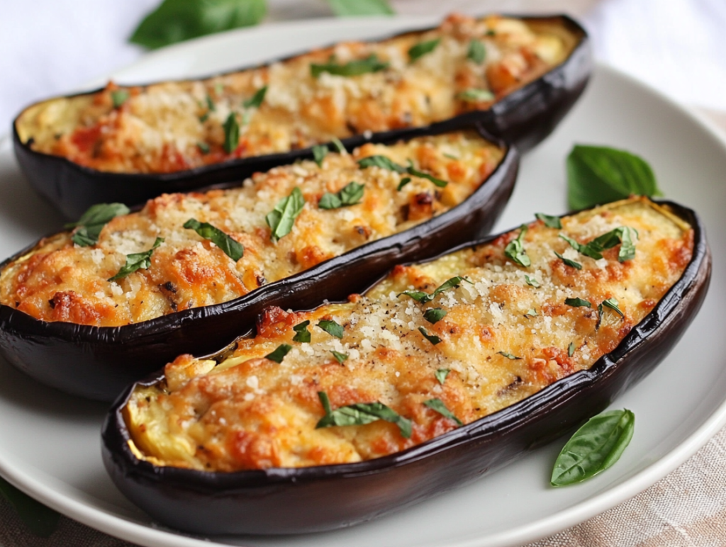 Italian Stuffed Eggplant Parmesan