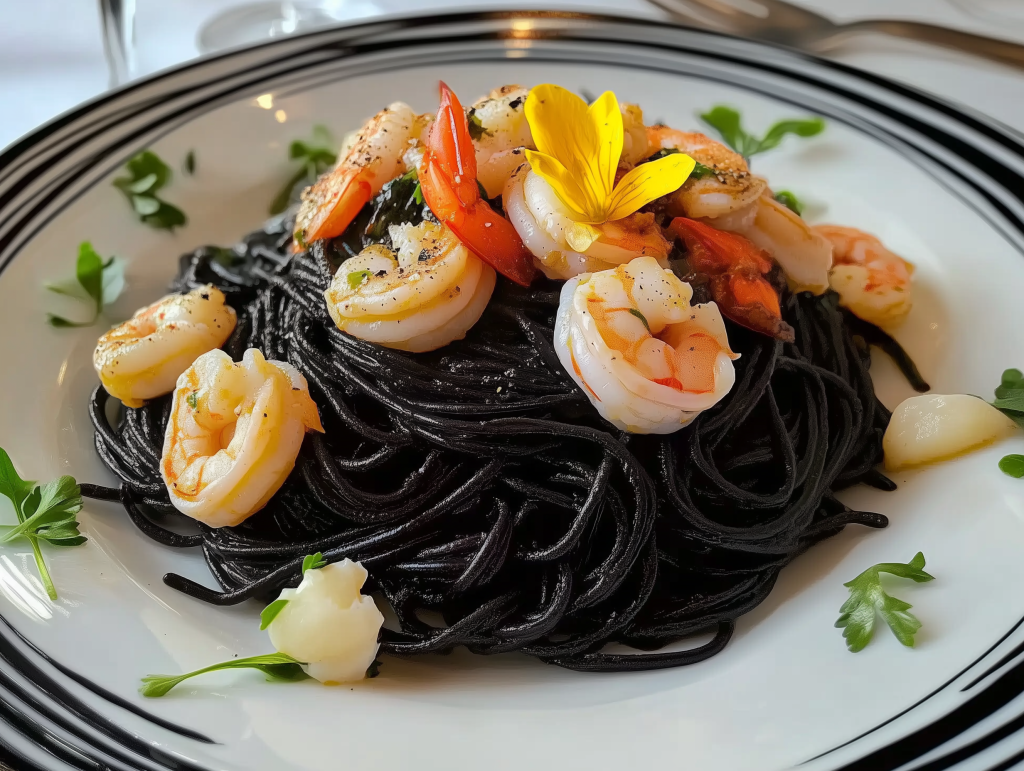 Seafood Spaghetti Al Nero di Seppia