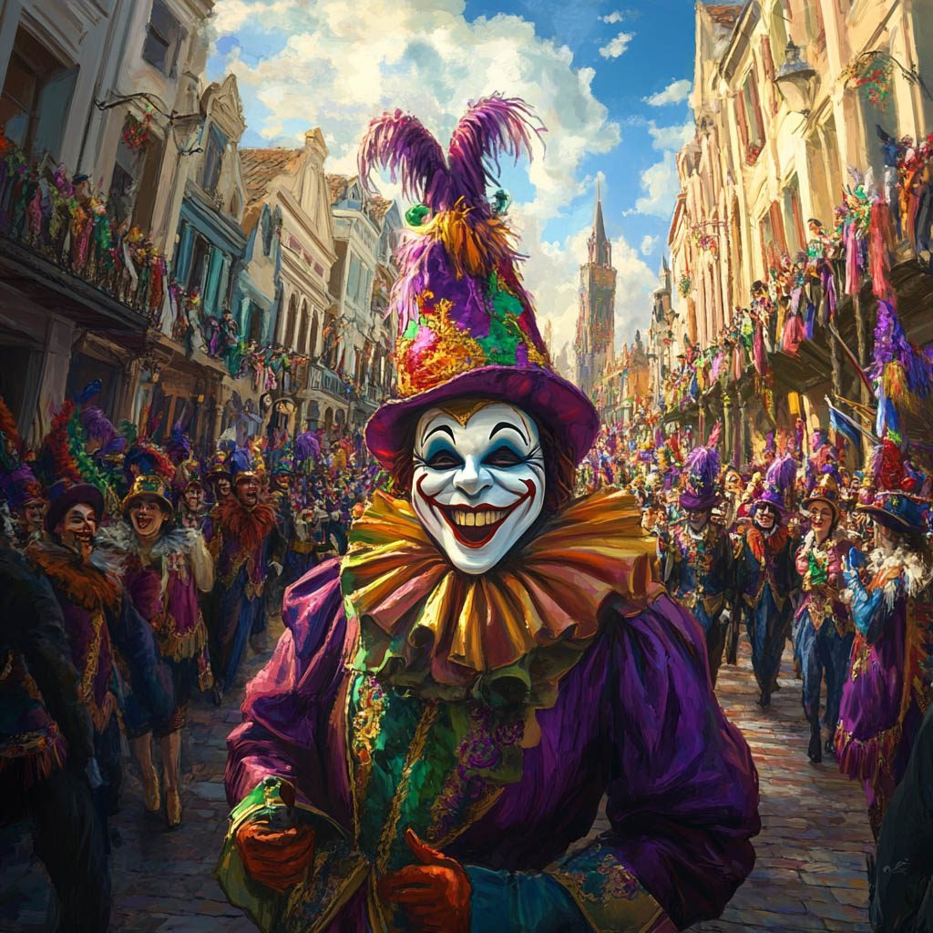 painting Mardi Gras